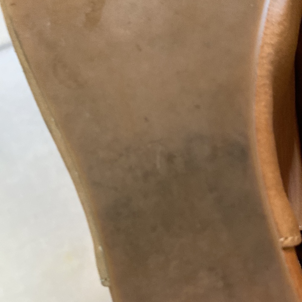 Jeffrey Campbell Leather Two Tone Lace Up Wedges Blue Tan Size 7 - Picture 13 of 13